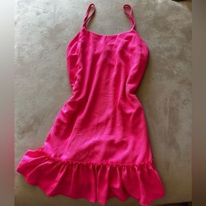 HOT pink aqua cocktail dress size small
